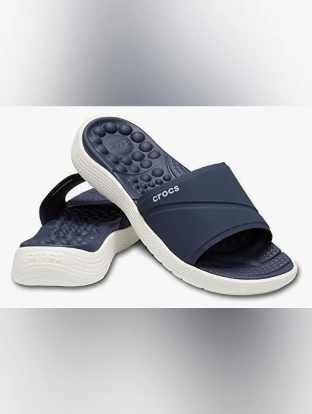 Crocs Navy Slide Sandals